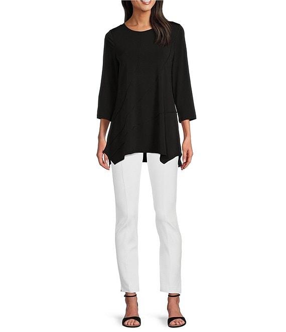 Slim Factor by Investments Coordinating Stretch Ponte Knit Ankle Skinny Pants Product Image