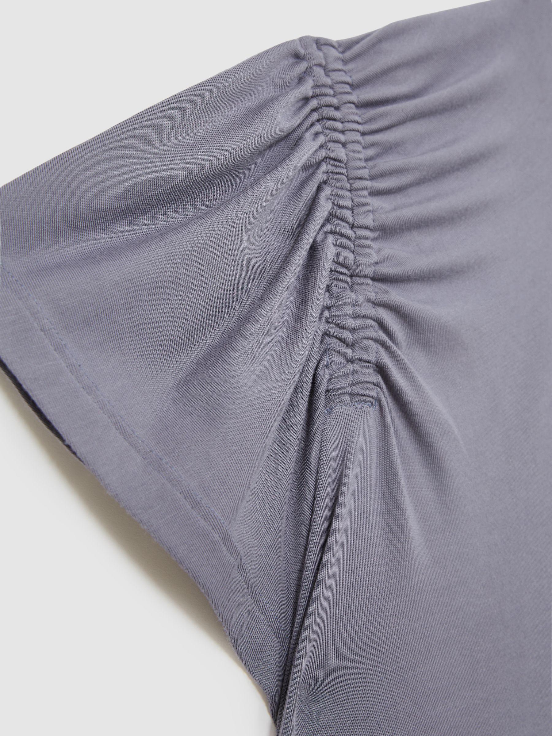 Modal Blend Ruched Jersey Dress in Grey Product Image