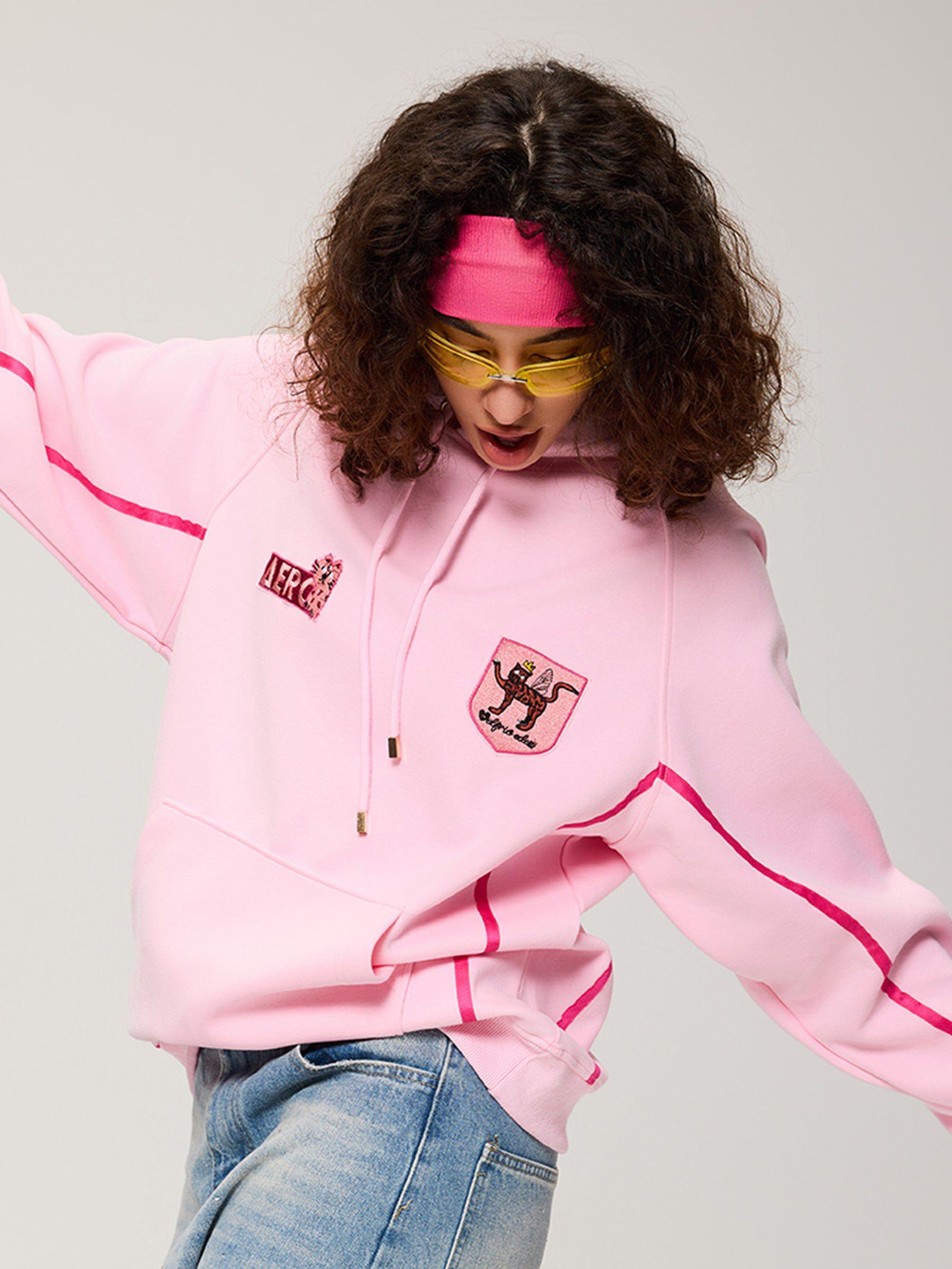 Aelfric Eden Floral Number Embroidery Hoodie Product Image