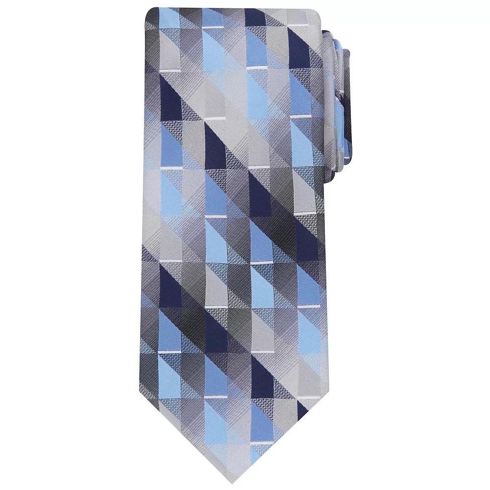 Men's Bespoke Geometric Tie, Blue Alton Product Image