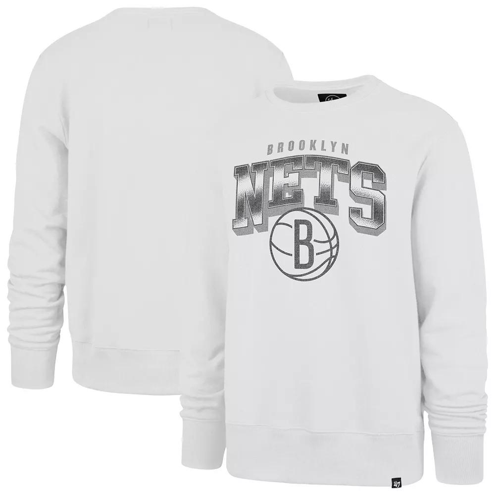 Men's '47 White Brooklyn Nets Spotlight Headline Pullover Sweatshirt,  Product Image
