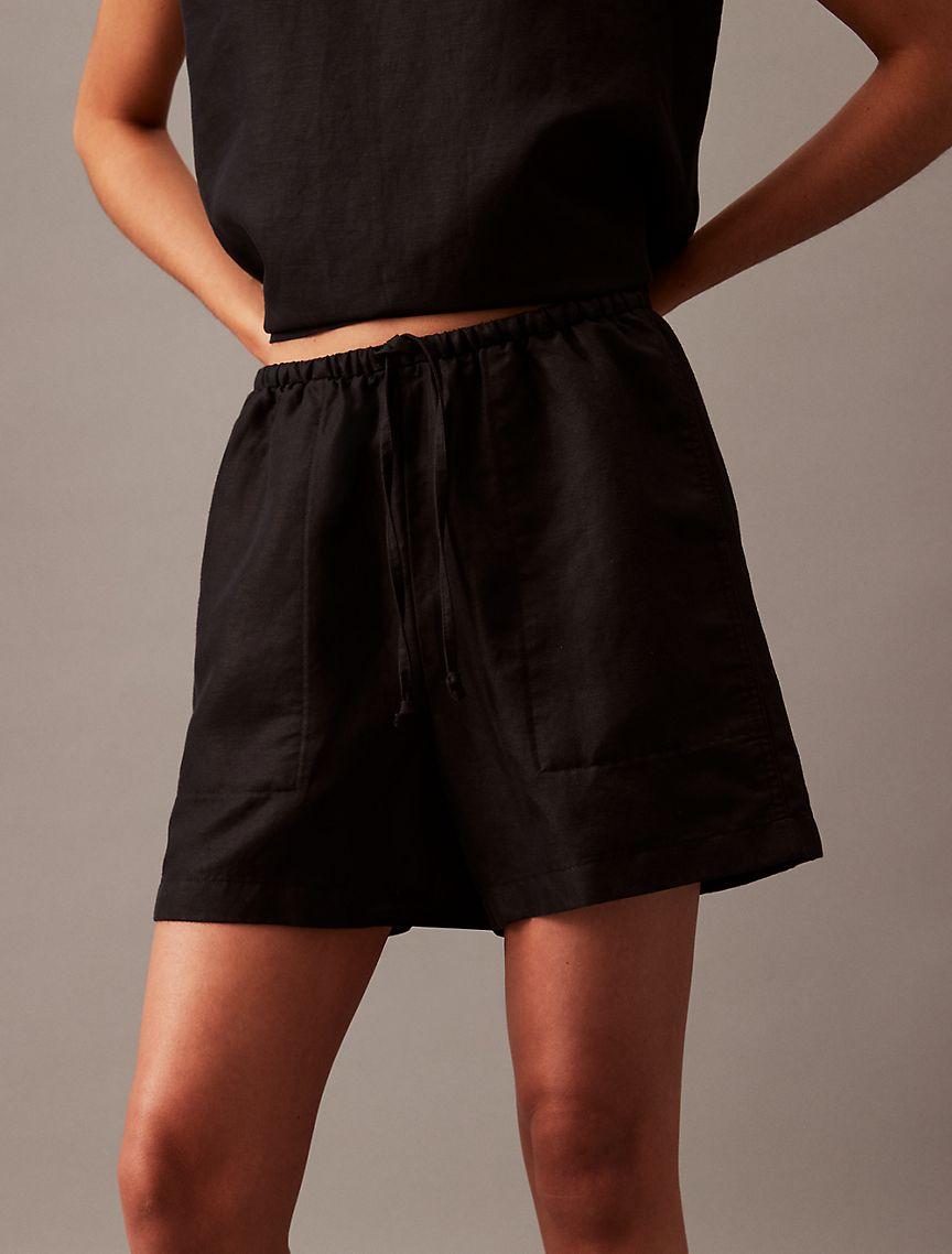 Casual Linen Blend Pull-On Shorts Product Image