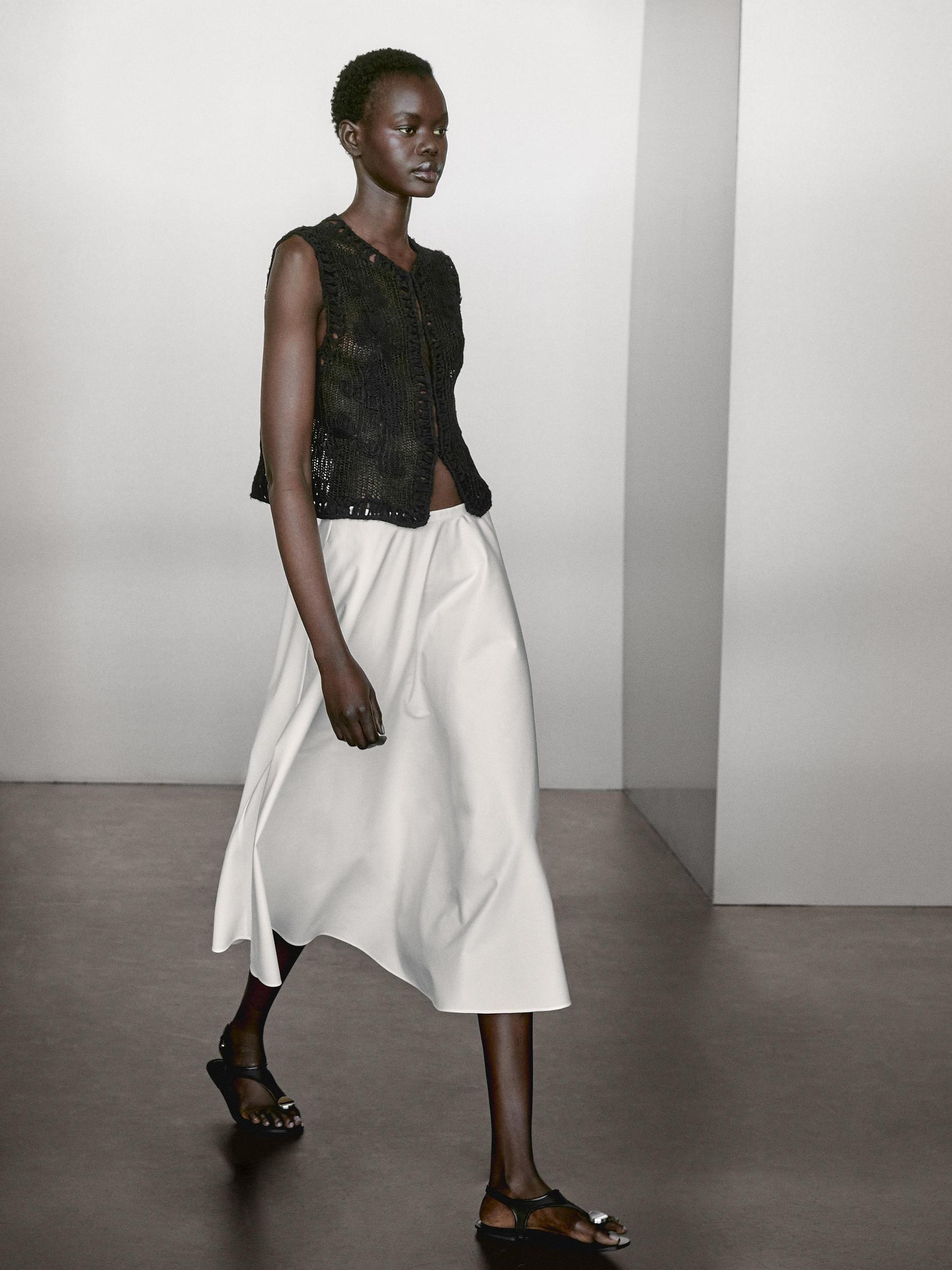 Knit vest with embroidered detail Product Image