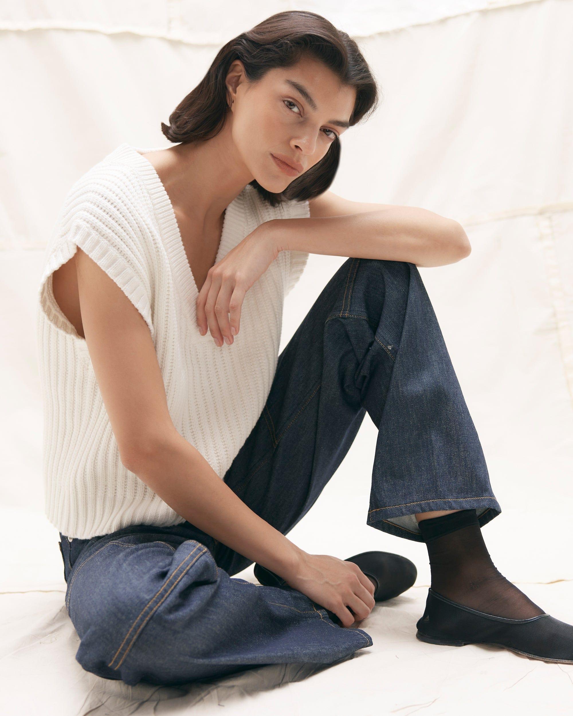 Nicola Organic Cotton Sweater Vest Product Image