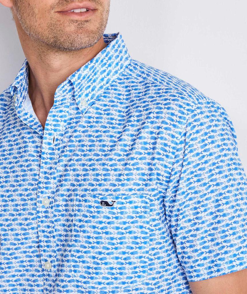 Micro Fish Short-Sleeve Performance Ripstop Shirt Product Image