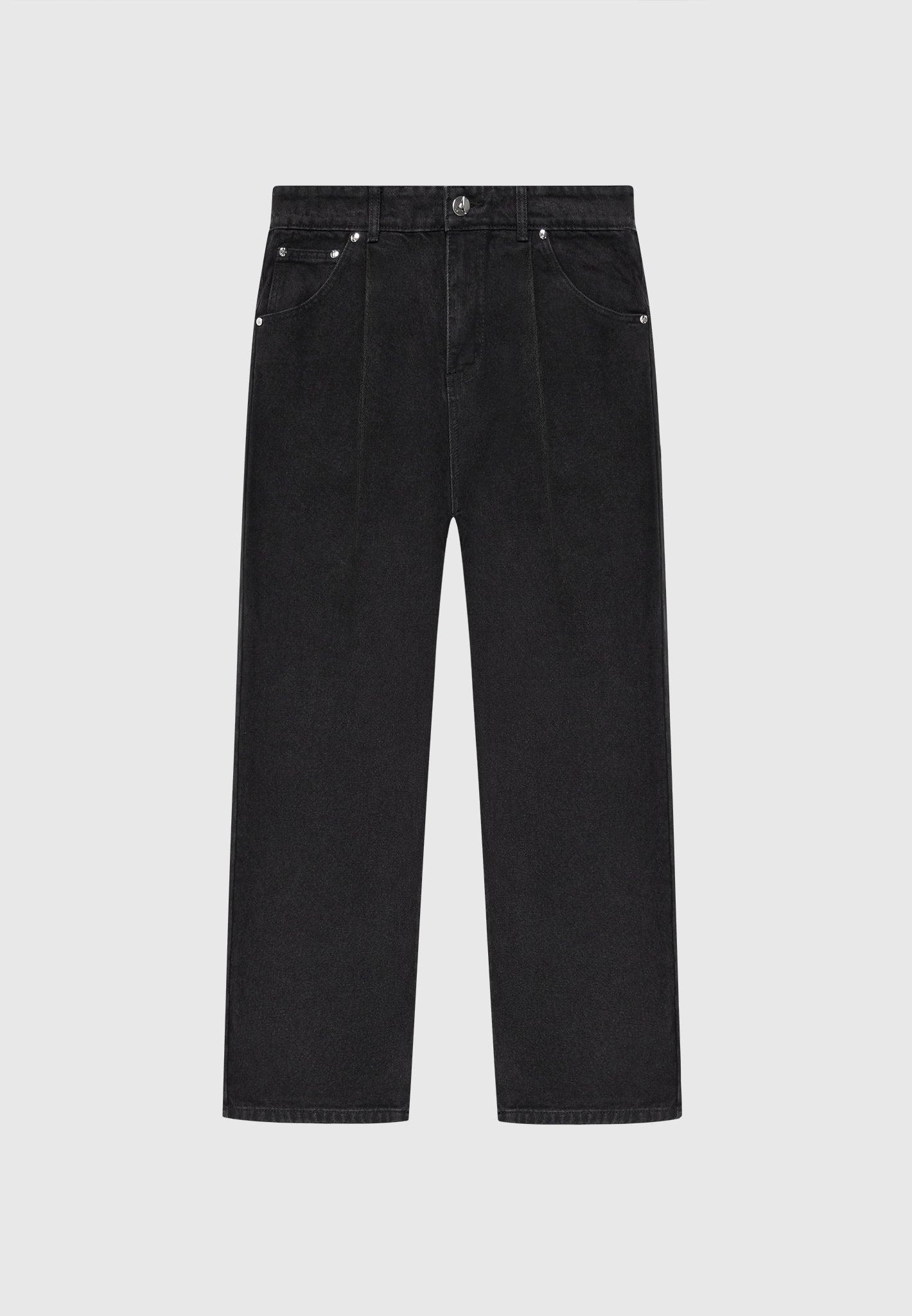 Arnault - Pleated Jeans - Washed Black Male Product Image