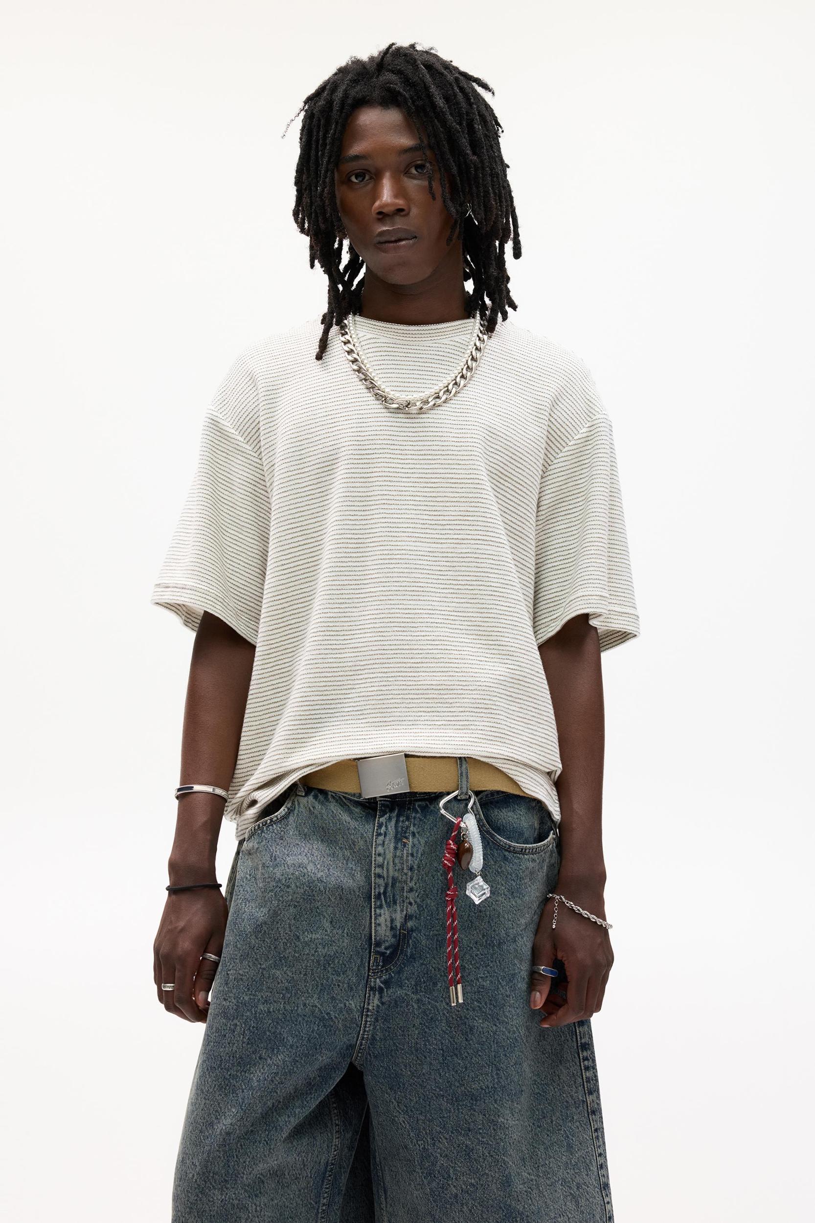 Rustic striped T-shirt Product Image