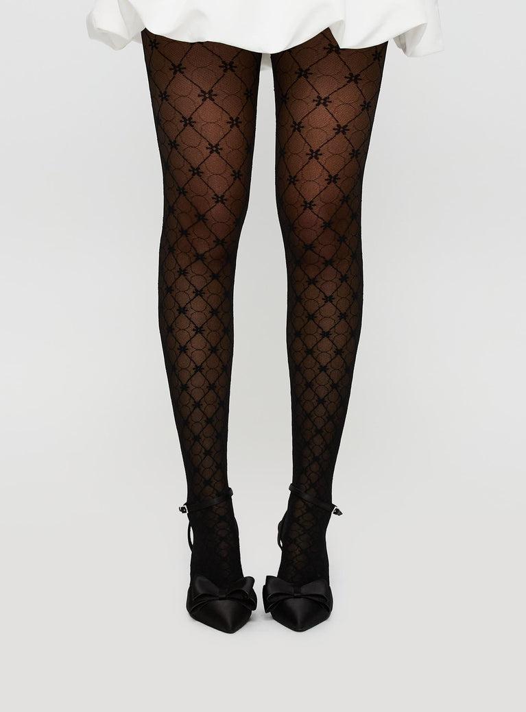 Inescapable Patterned Stockings Black Product Image