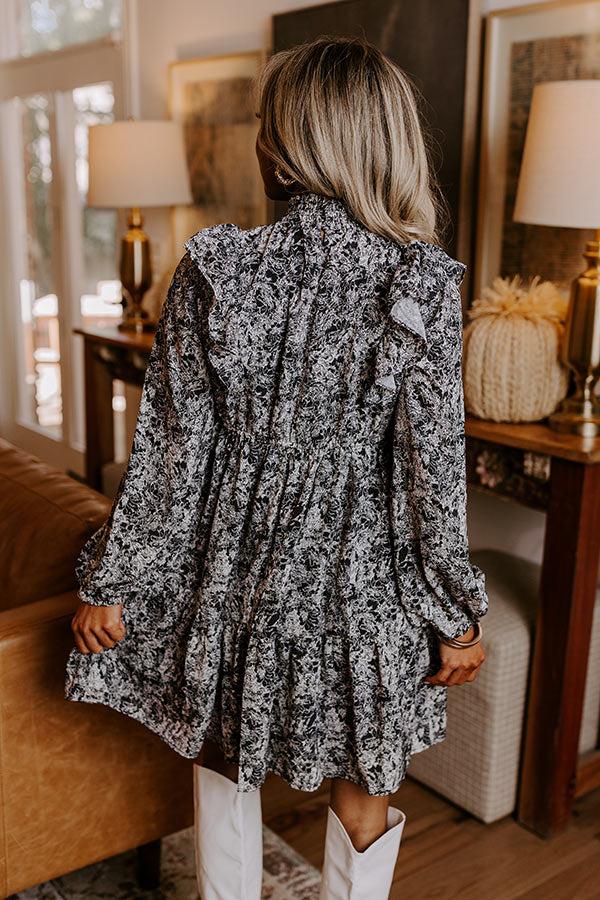 Graceful Reflections Floral Mini Dress Product Image