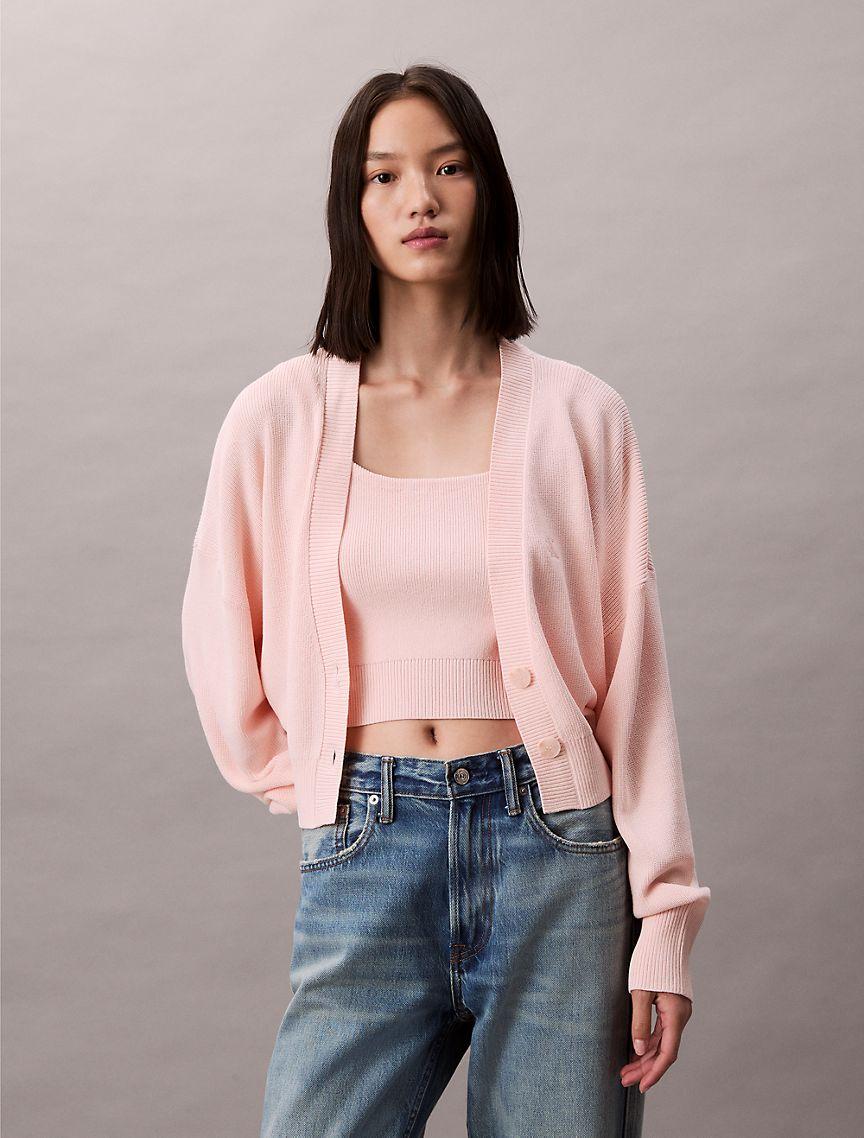 2-In-1 Cropped Cardigan and Tank Top Set Product Image