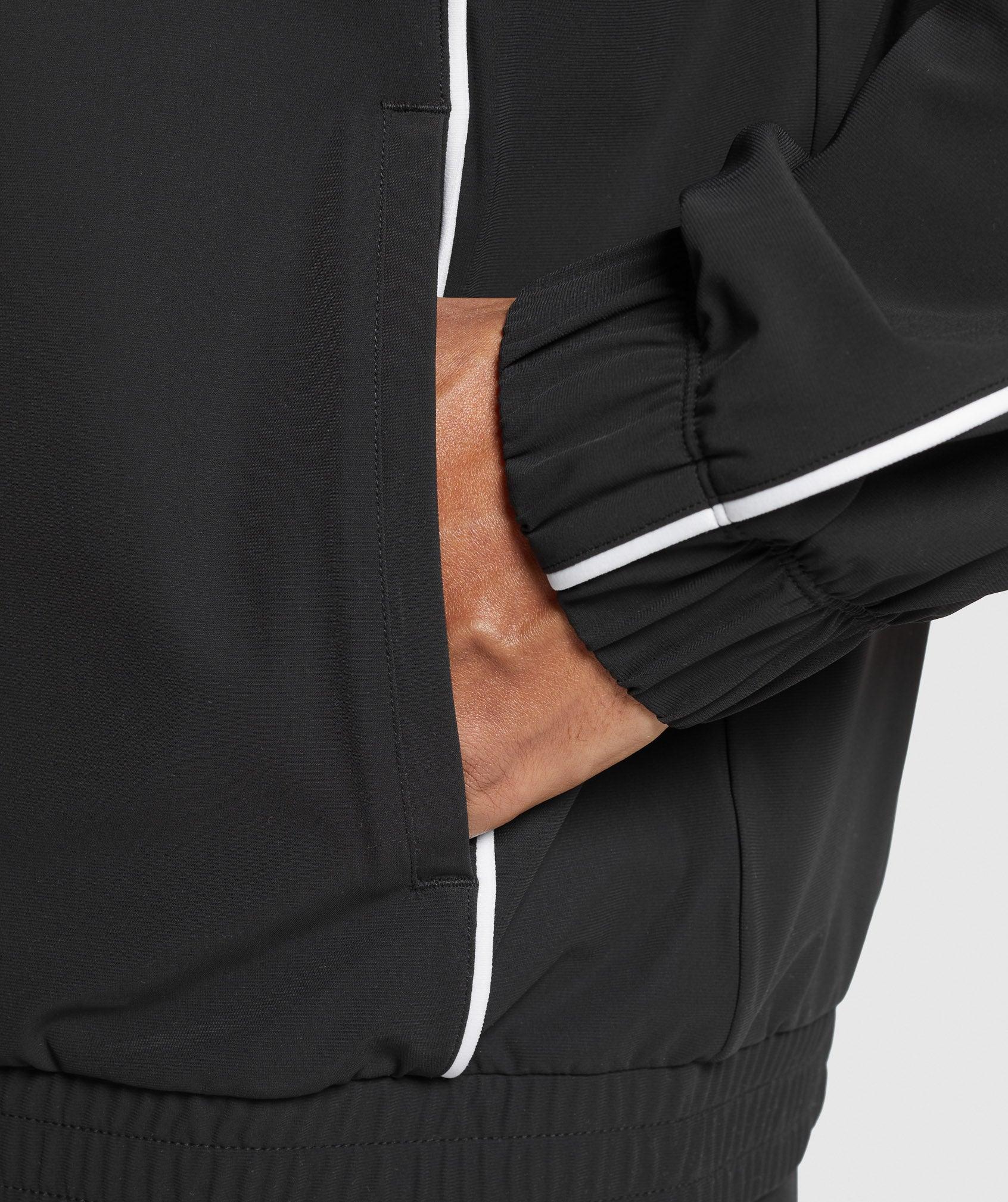 Gymshark Contrast Track Top - Black Male Product Image