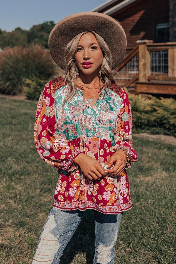 Amber Abundance Floral Top Product Image