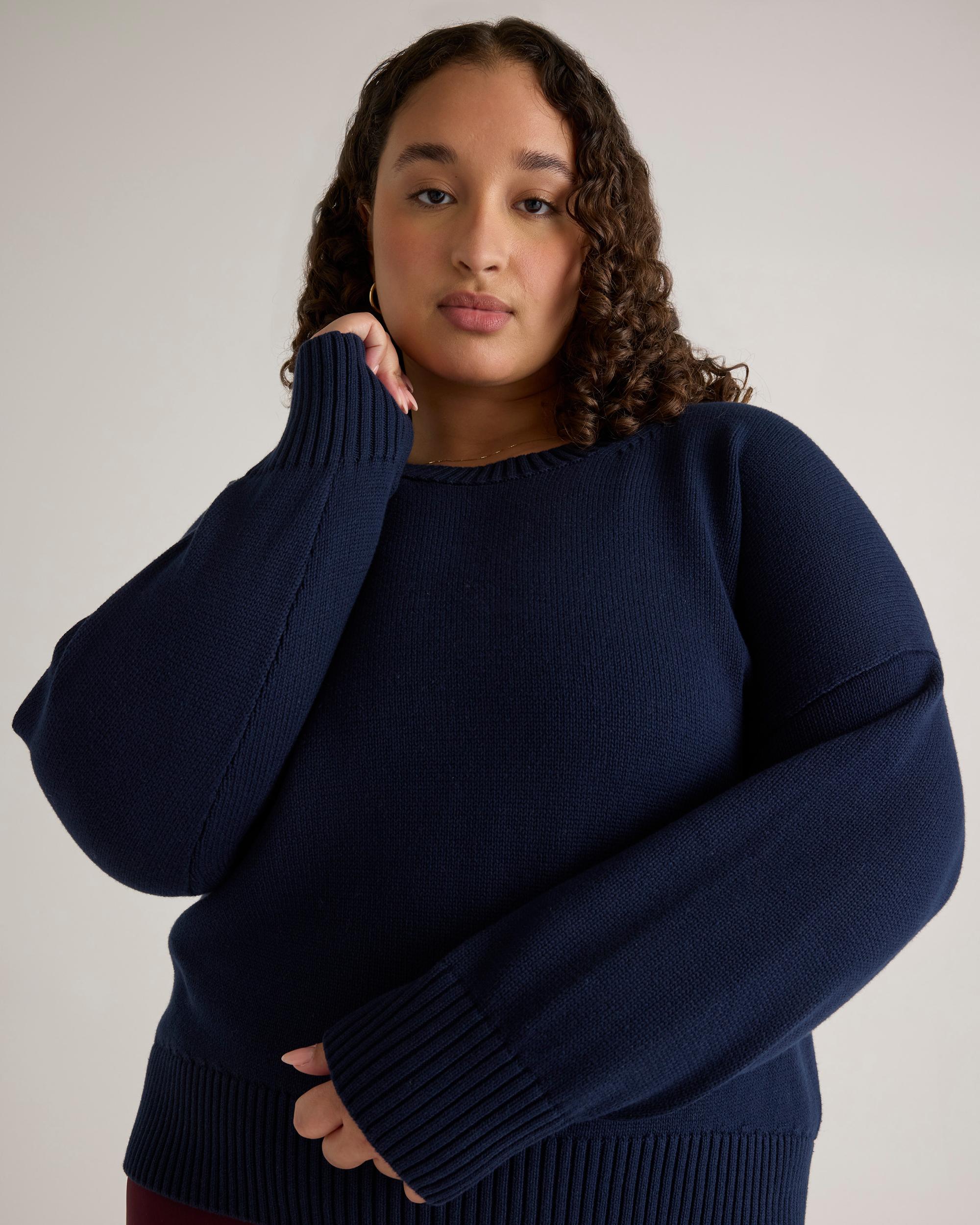 Quince | Women's Boyfriend Crew Sweater Organic Cotton Product Image