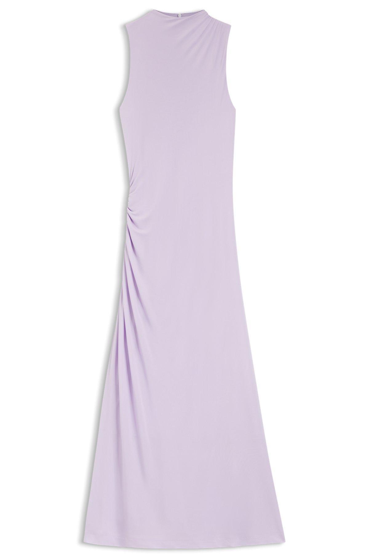 Slim-fit jersey dress with gathered details Product Image
