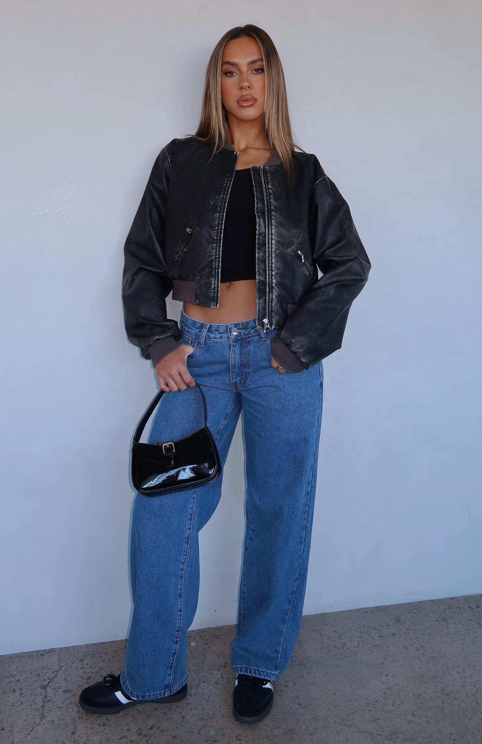 Bring The Style Low Rise Wide Leg Jeans Admiral Blue Product Image