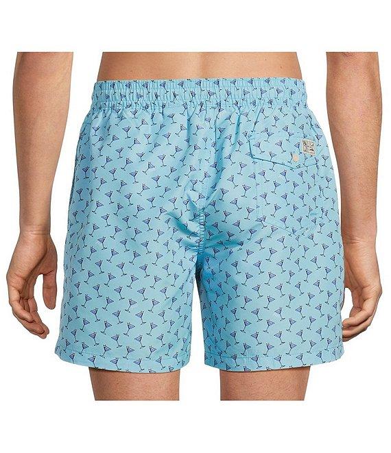 Polo Ralph Lauren Traveler Classic Allover Martini Motif 5.75#double; Swim Trunks Product Image
