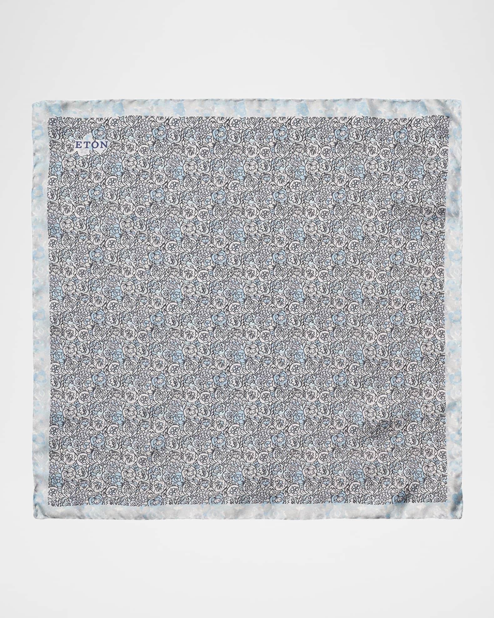 Men's Floral Silk Pocket Square Product Image