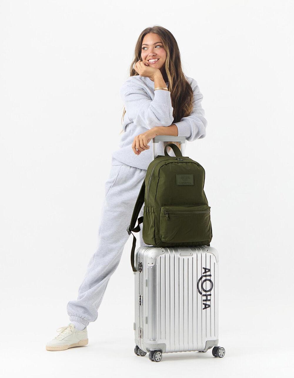 ALOHA COLLECTION Keep It Light Backpack - OLIVE Product Image
