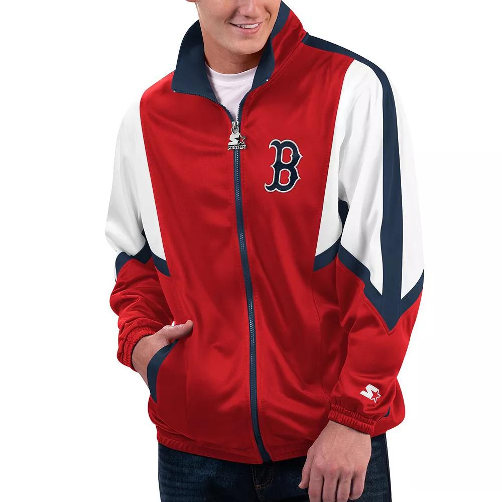 Men's Starter Red Boston Red Sox Lead Runner Full-Zip Jacket, Size: Large Product Image