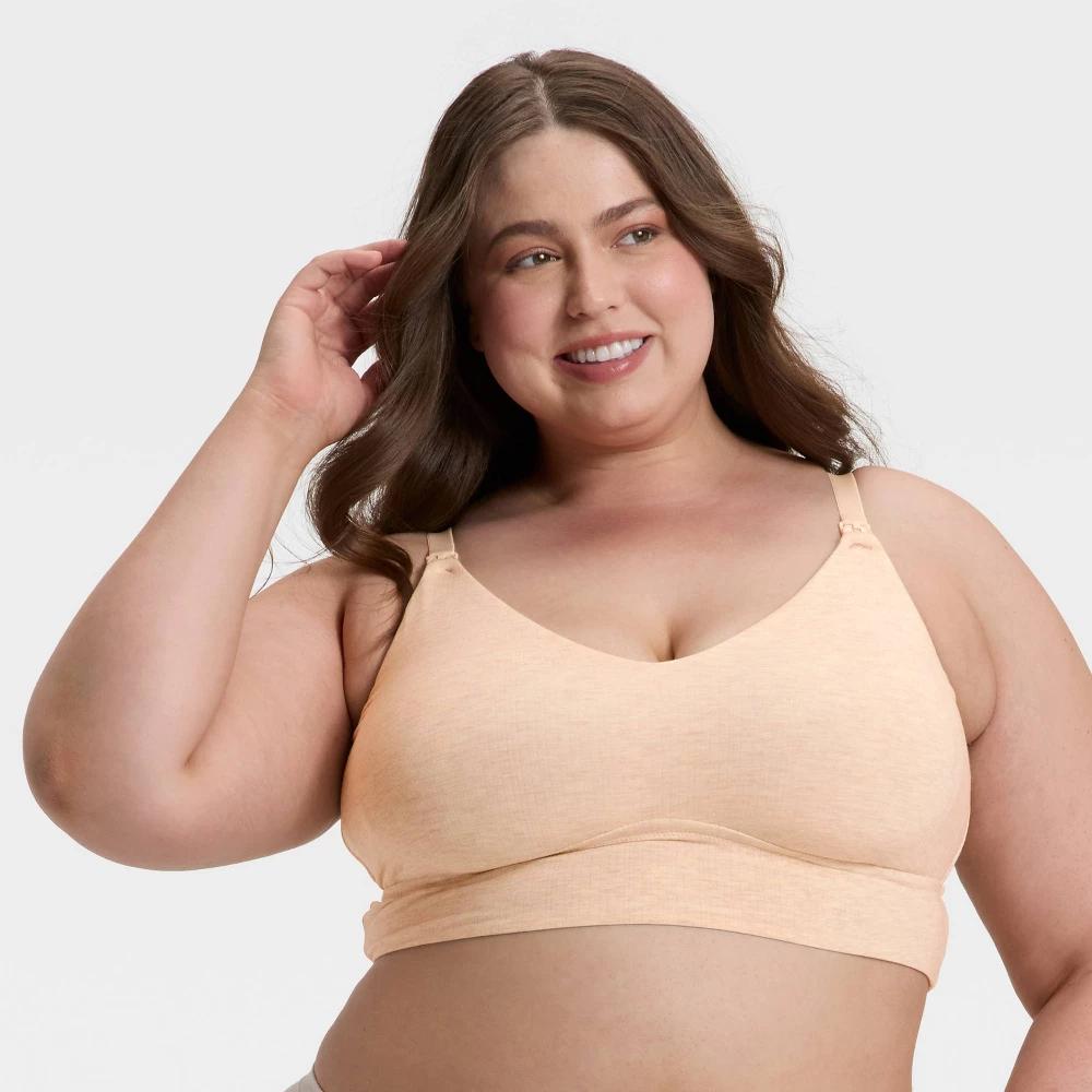 Women's Modal Blend Nursing Unlined Bralette - Auden™ Oatmeal M Product Image