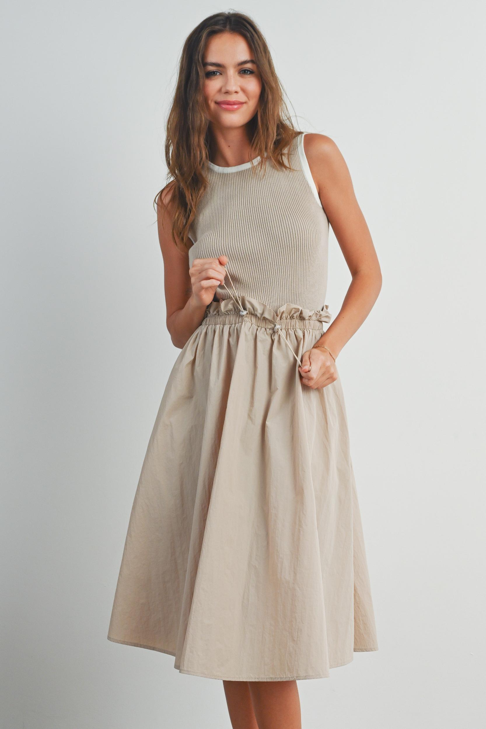 Contrast Tank Twofer Dress Product Image