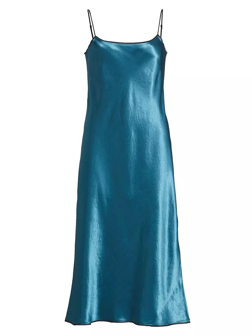 Womens Satin Slip Midi-Dress Product Image