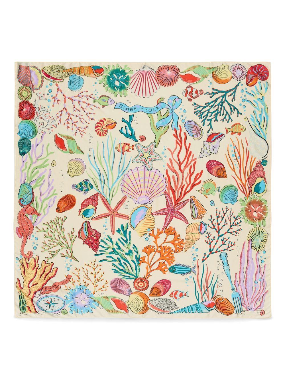 Seabed-print scarf  Product Image