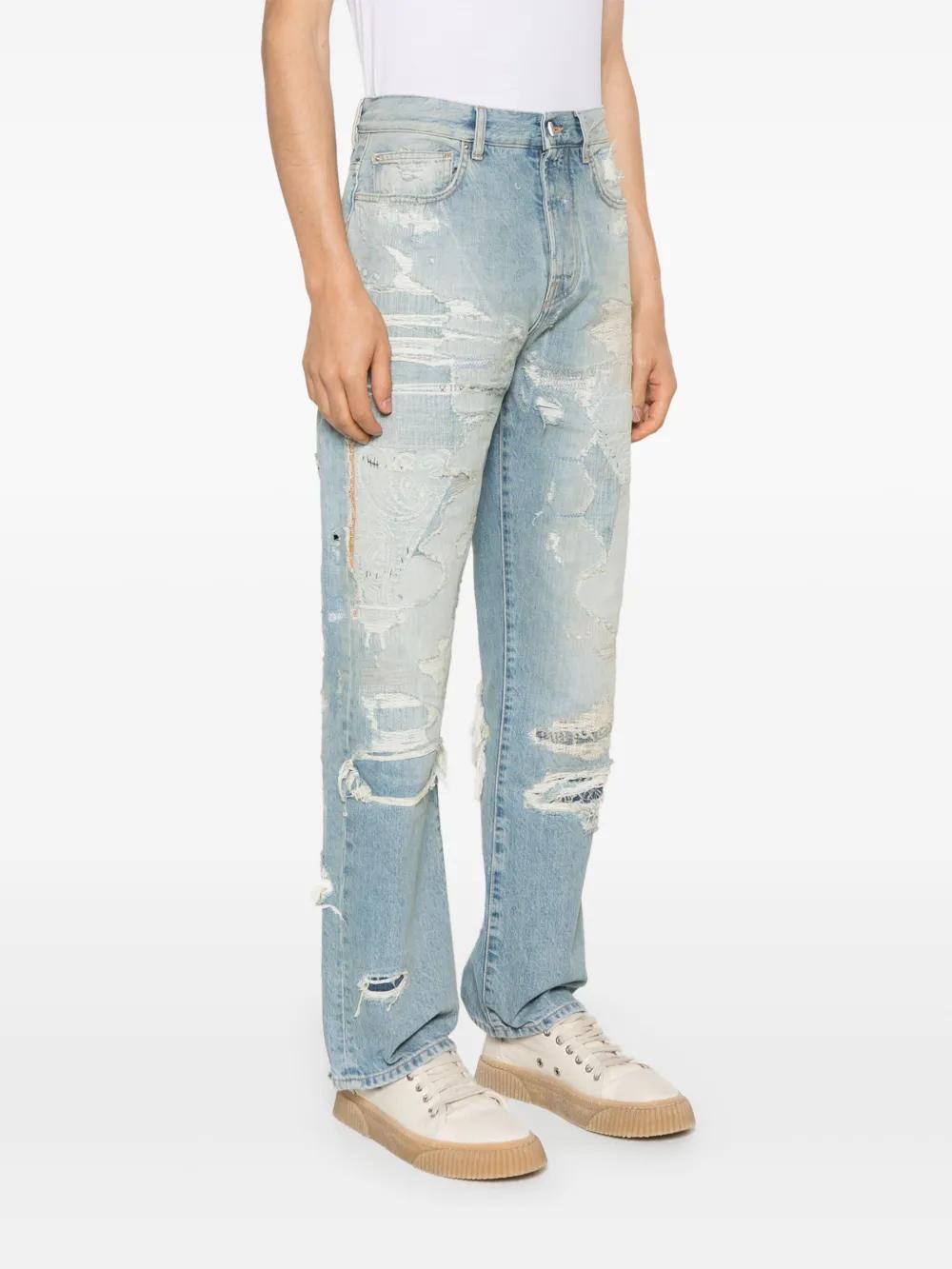 Repaired straight-leg jeans Product Image