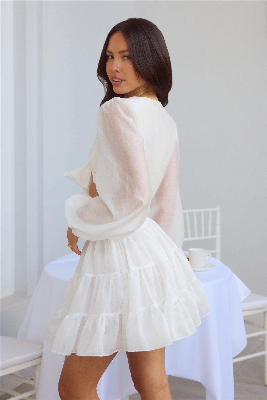 Daylight Loving Mini Skirt White Product Image