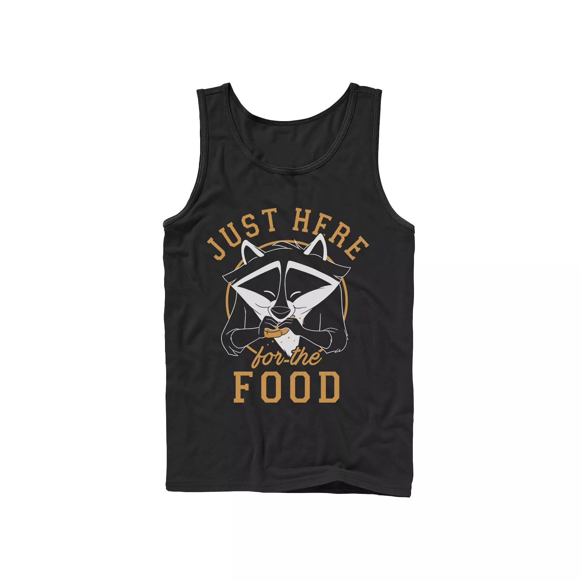 Disney's Pocahontas Meeko Men's Just Here For The Food Portrait Tank Top,  Product Image