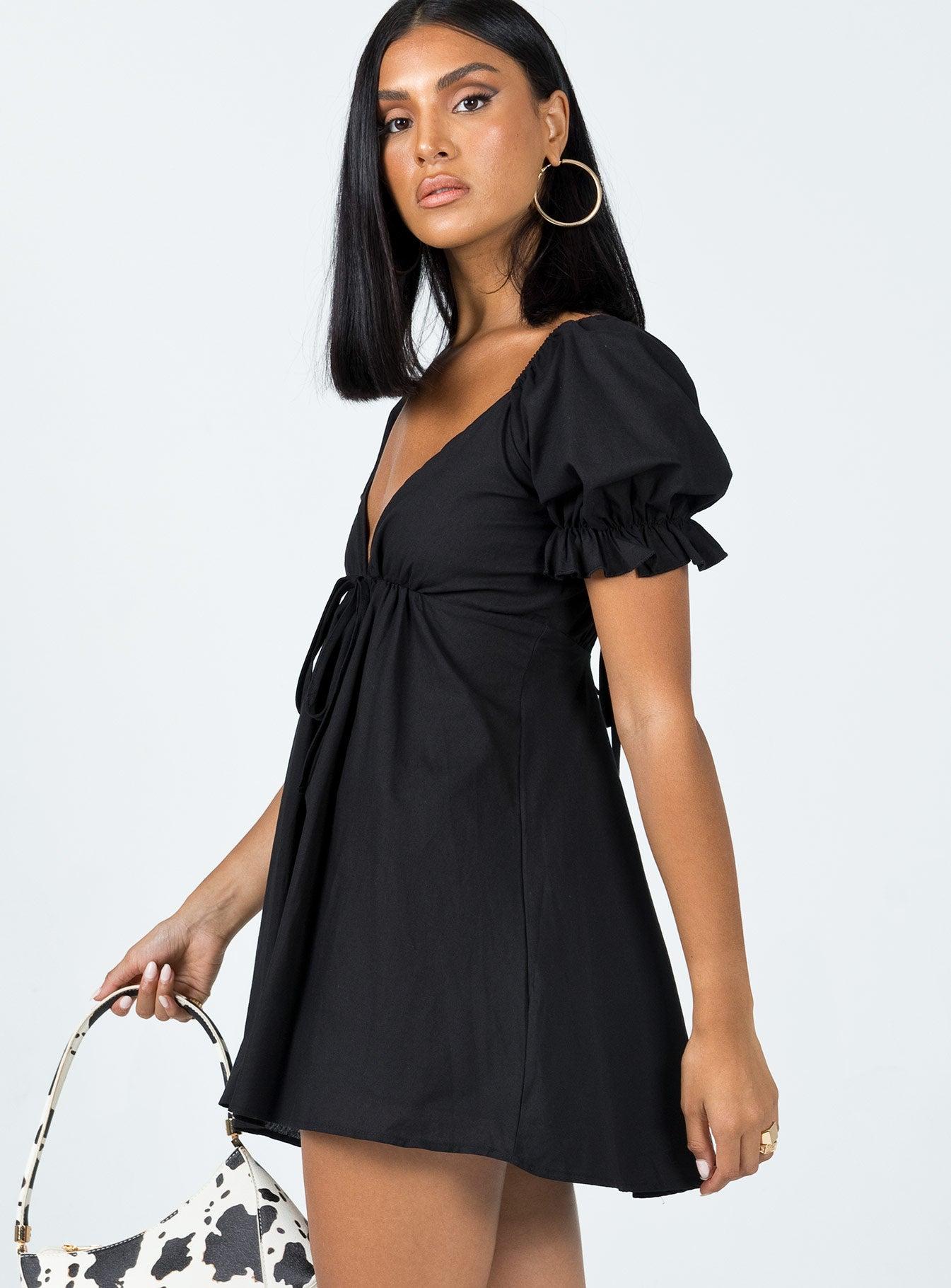 Blissful Mini Dress Black Product Image