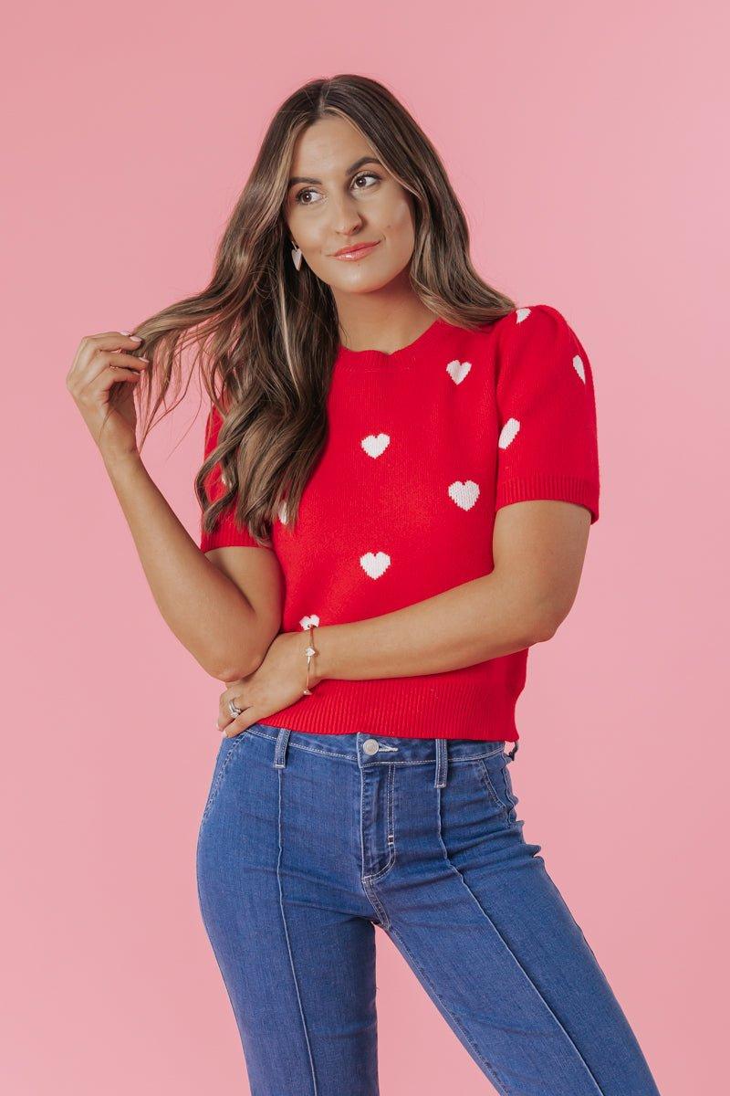 The Love Everlasting Red Heart Sweater - FINAL SALE Product Image