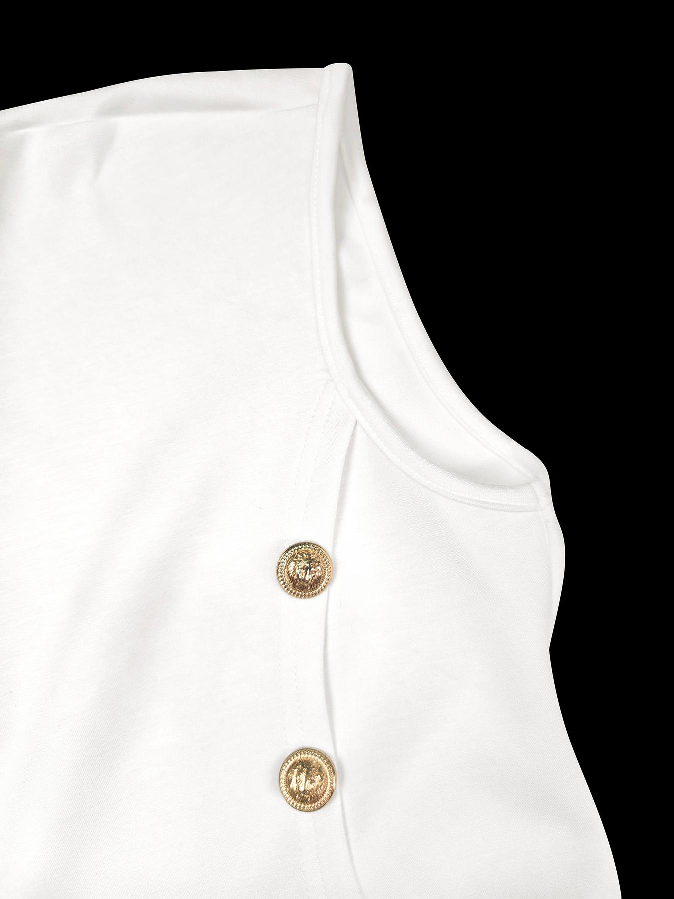 Loose Sleeveless Solid Color Split-side Shawl Collar Maxi Dresses Product Image