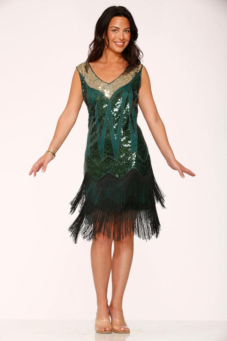 Green Flapper Dress Product Image