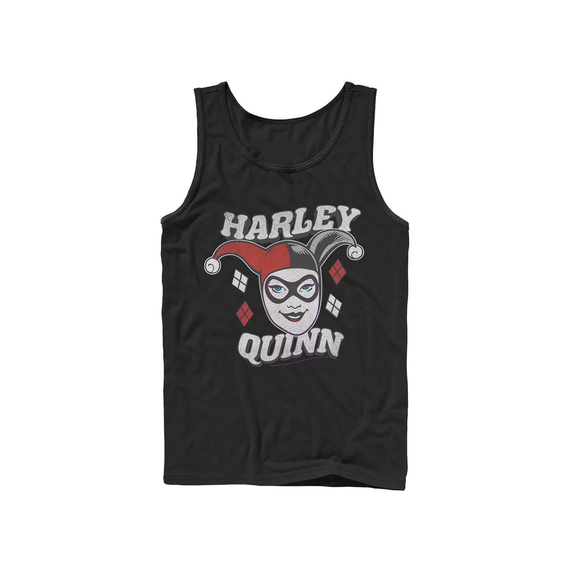 Men's DC Comics Harley Quinn Big Face Tank Top,  Product Image