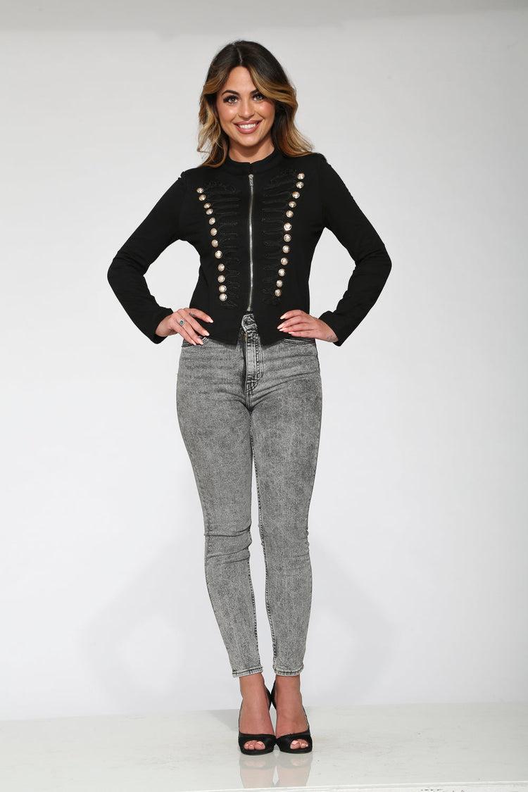 Black Military Jacket Product Image