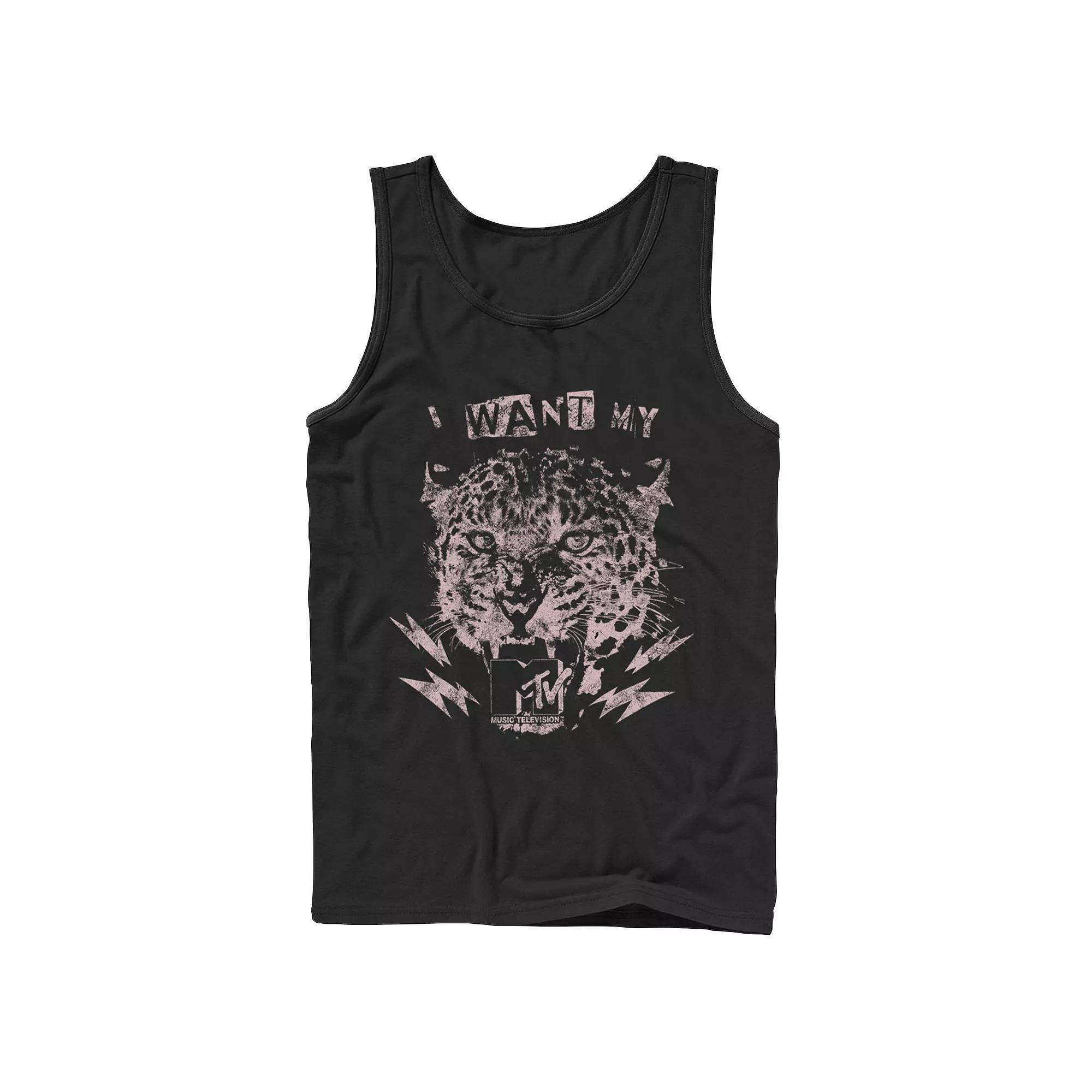 Men's MTV I Want My MTV Cheetah Stamp Tank Top, Boy's,  Product Image