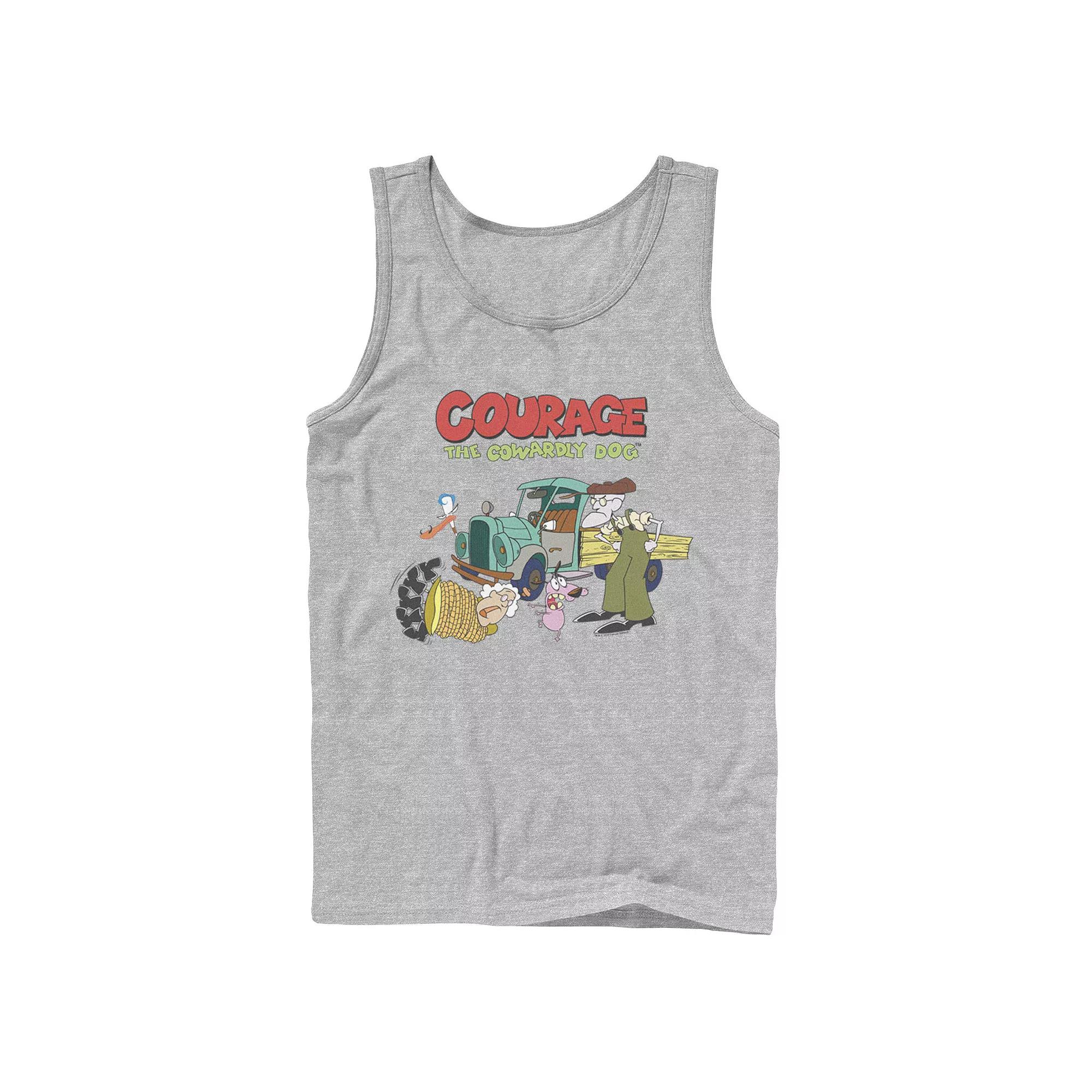 Men's Courage The Cowardly Dog Scene Logo Tank Top,  Product Image