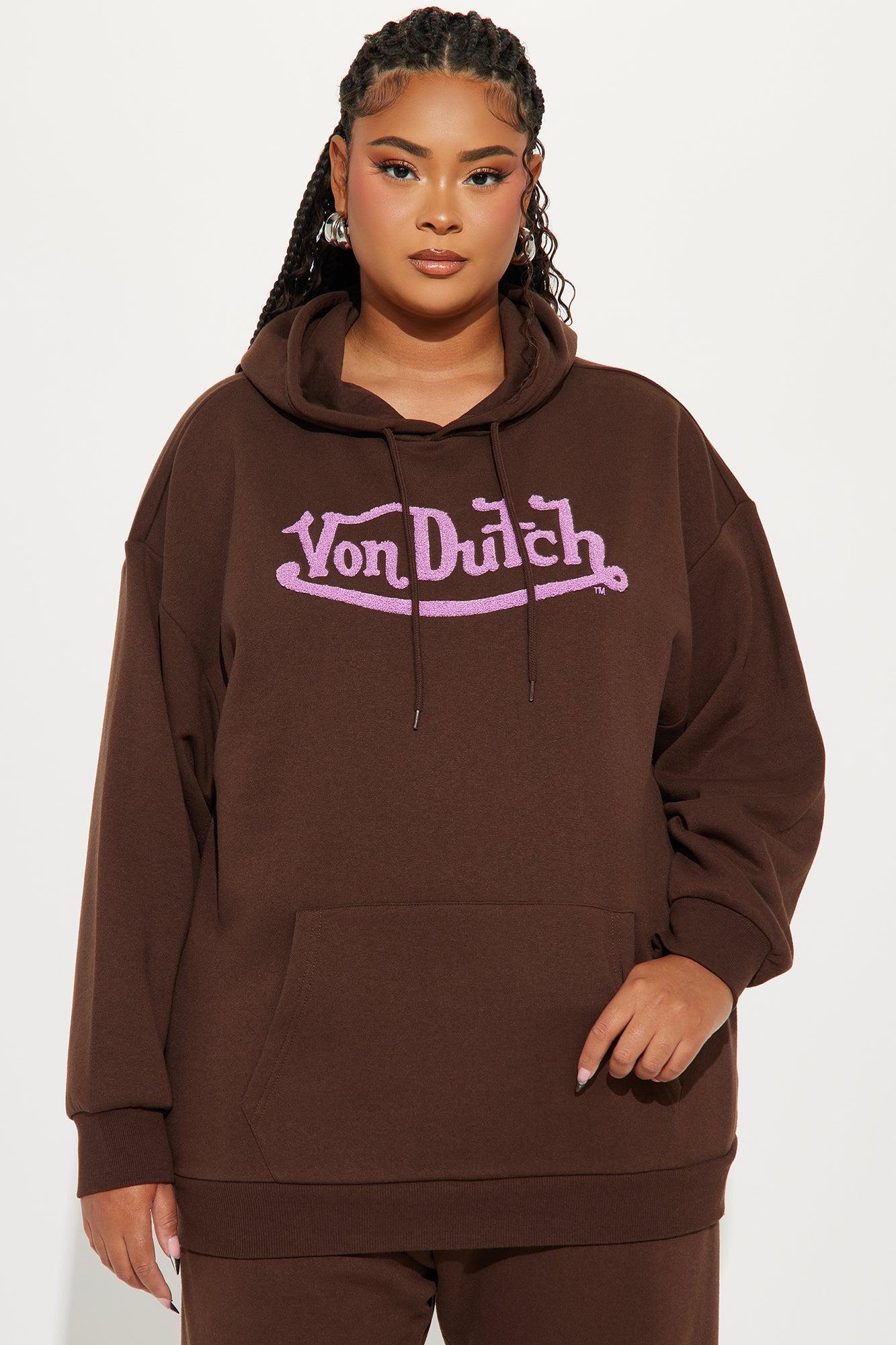Von Dutch Patch Hoodie - Brown Product Image