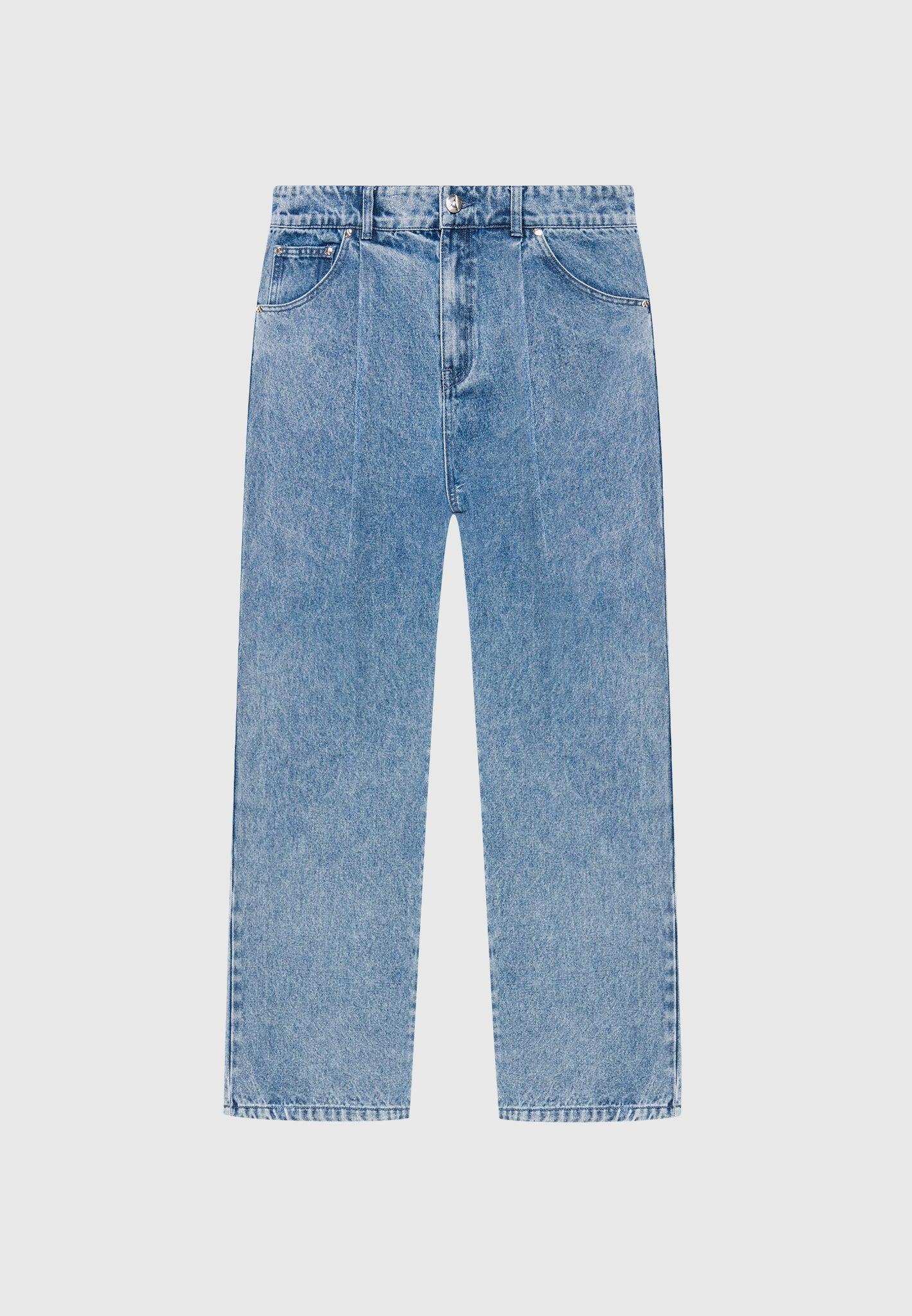 Arnault - Pleated Jeans - Washed Blue Male Product Image