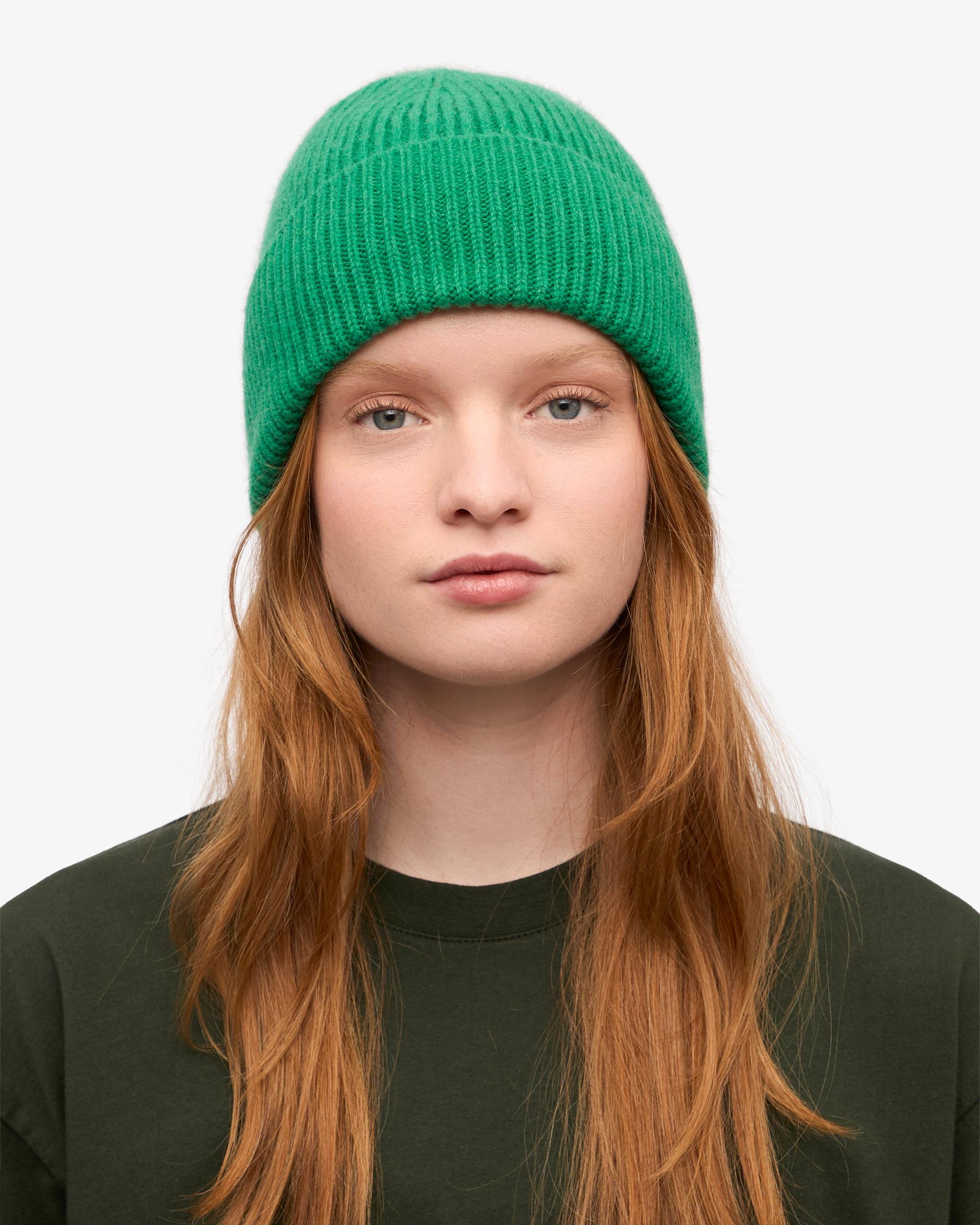 Merino Wool Beanie - Kelly Green Product Image