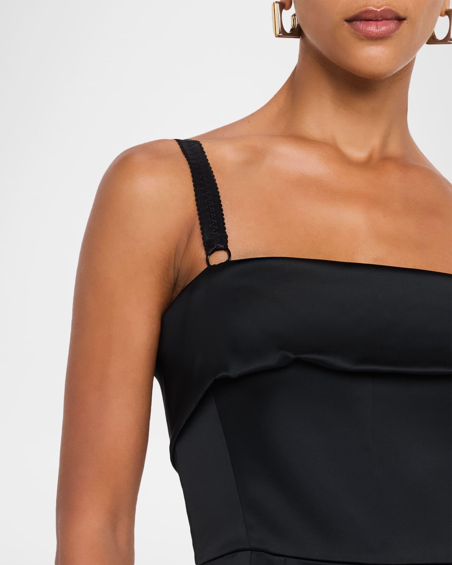 Satin Sleeveless Sheath Midi Dress Product Image