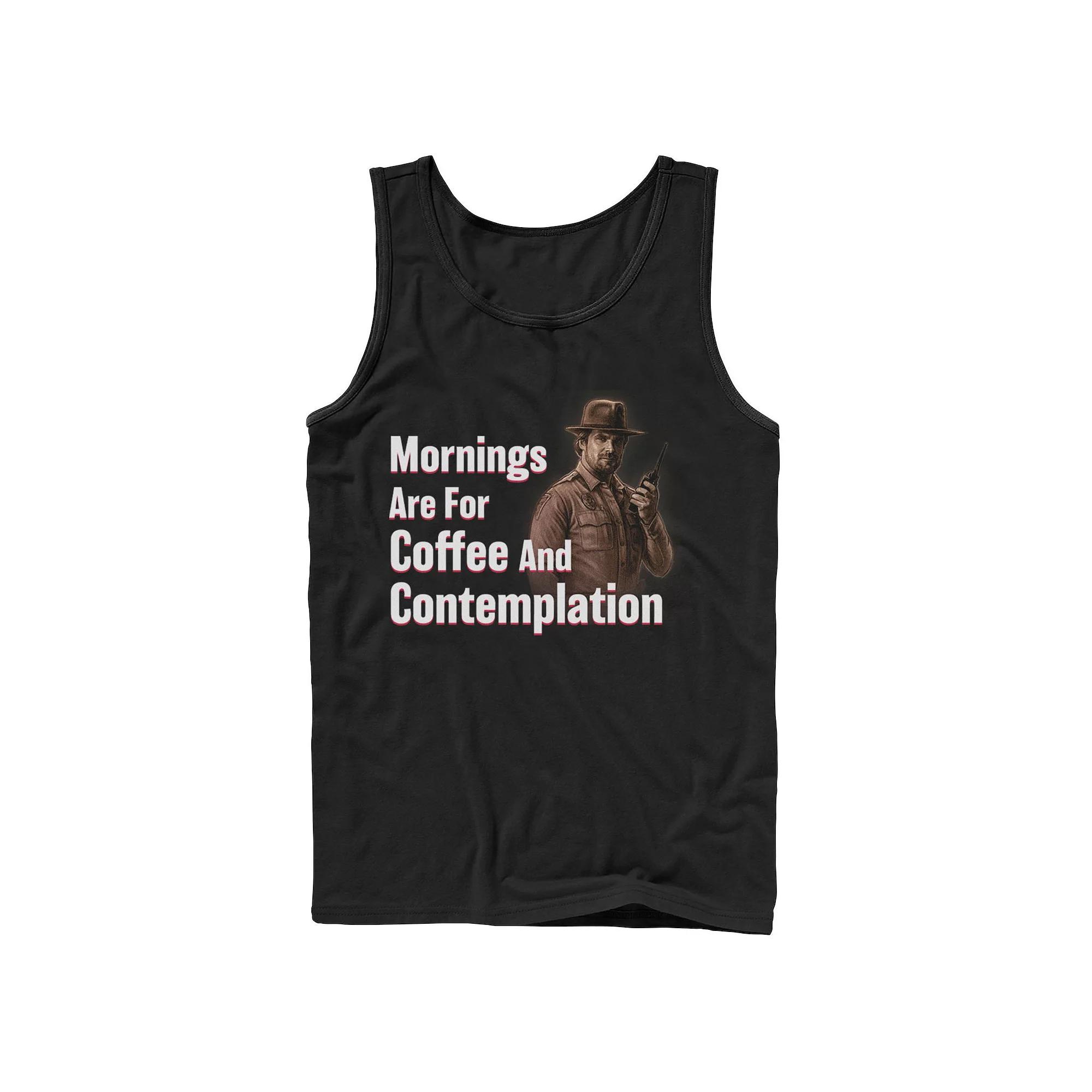 Men's Stranger Things Hopper Coffee & Contemplation Tank Top,  Product Image