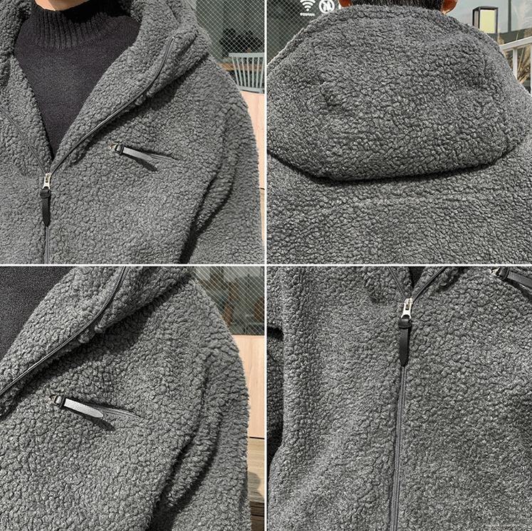 No. 3562 WOOLEN FLEECE ZIP-UP HOODED JK Product Image
