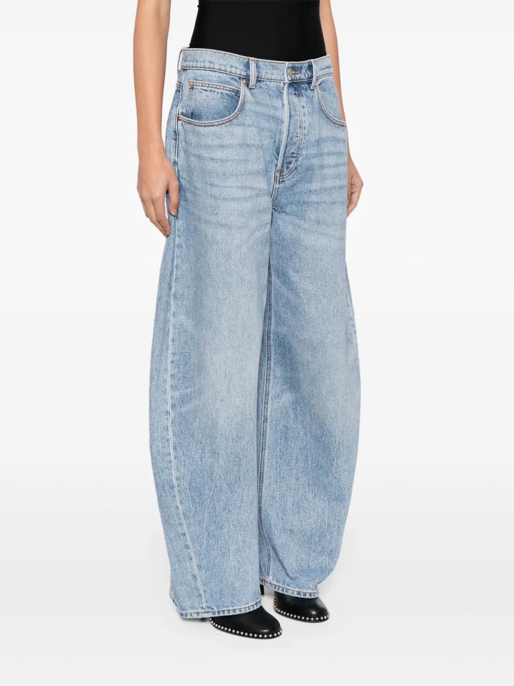 Rounded wide-leg jeans Product Image