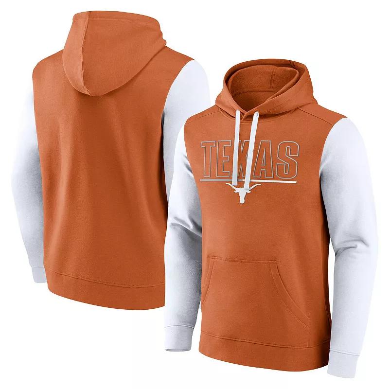 Men's Fanatics Texas Orange/White Texas Longhorns Outline Pullover Hoodie,  Product Image
