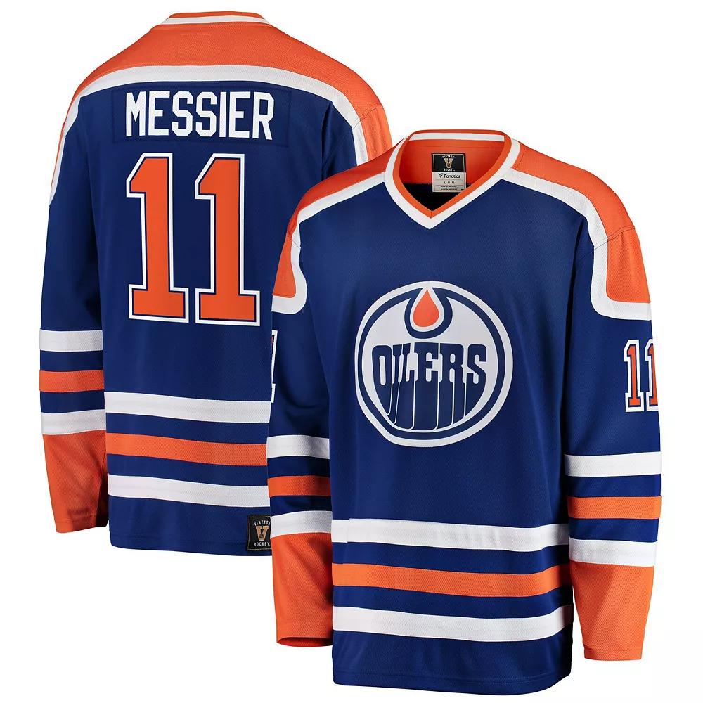 Mens Fanatics Branded Mark Messier Blue Edmonton Oilers Premier Breakaway Retired Player Jersey Product Image