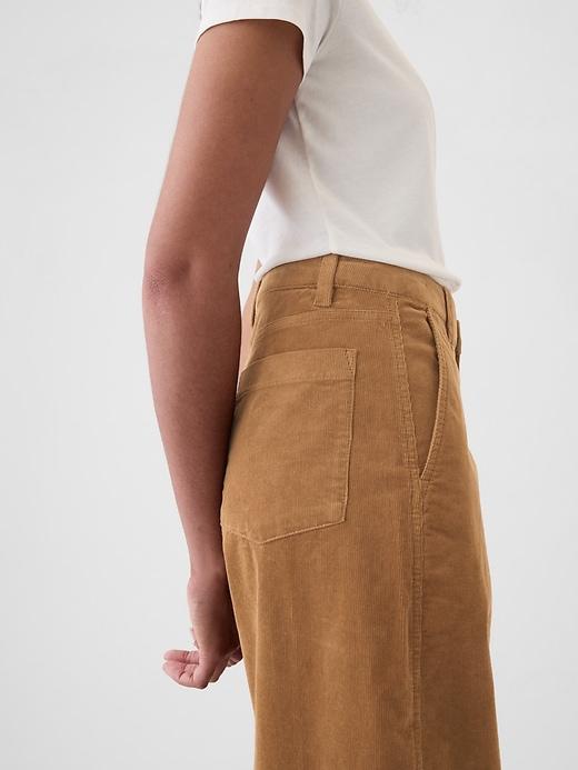 High Rise Corduroy Tapered Ankle Trousers Product Image
