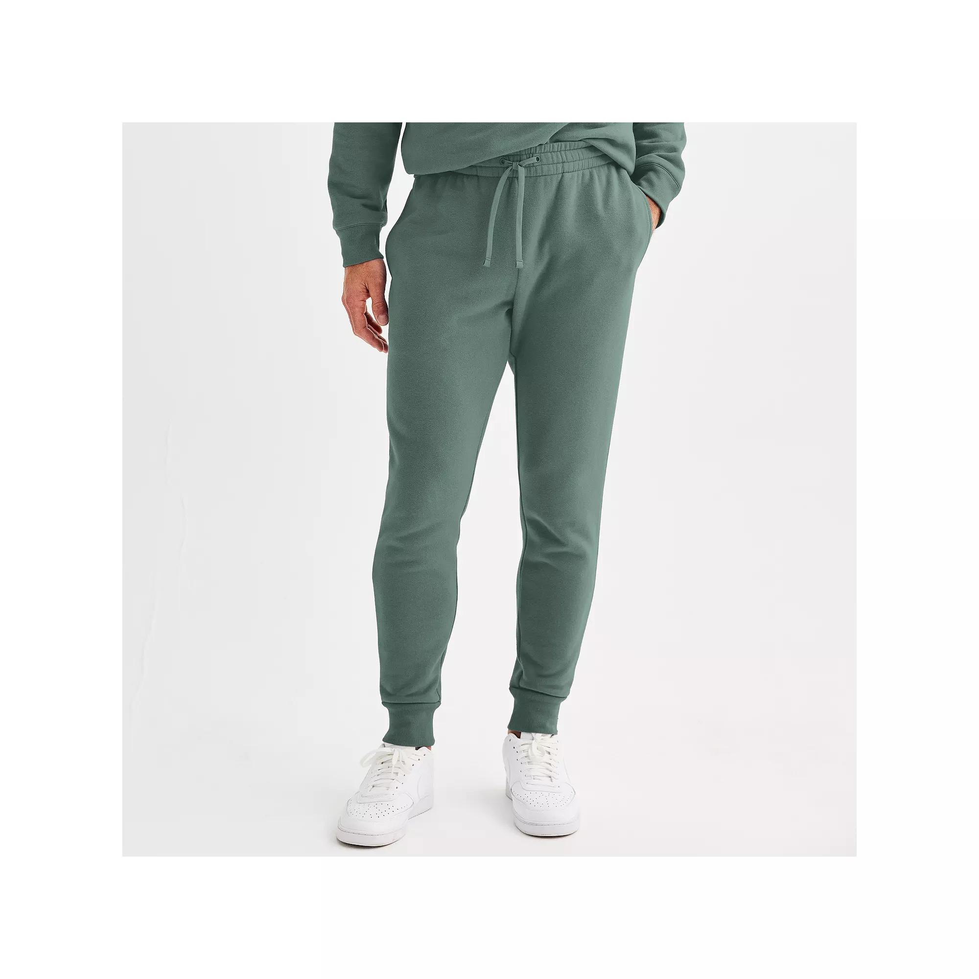 Men's Tek Gear® Ultra Soft Fleece Midweight Joggers, Size: Small, Army Bottle Product Image