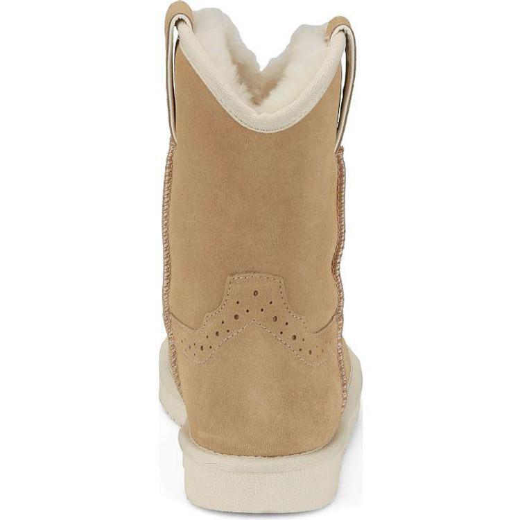 SALE Justin® Ladies' Heidi Bone Tan Suede Shearling Lined Boots Product Image